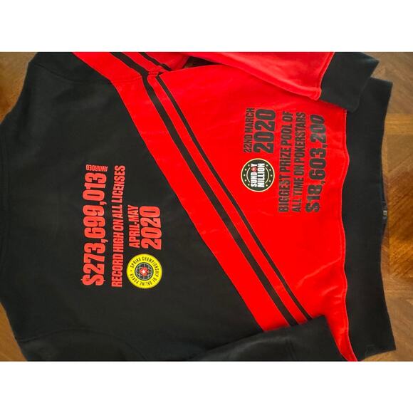 RARE - PokerStars SCOOP 2020 “I’m In” Zip Hoodie Sunday Million Black Red Sz L - Picture 13 of 16